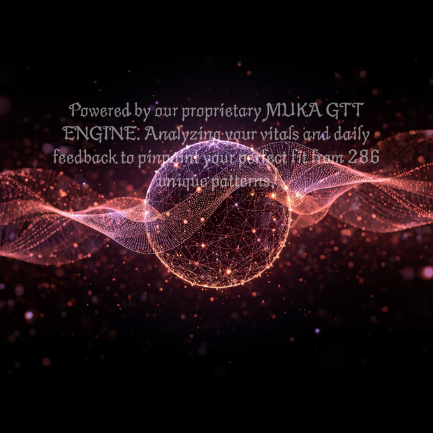 <h4><span style="text-decoration:underline">独自システムでのAI解析</span></h4><h2>ANALYZE</h2><p>独自開発のMUKA GTT ENGINEが、あなたのバイタルデータと主観データを多角的に解析。286通りのパターンから最適解を導き出します。</p>